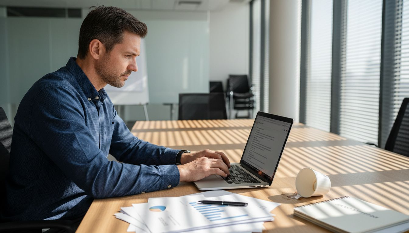 Manager replying to social media brand comments