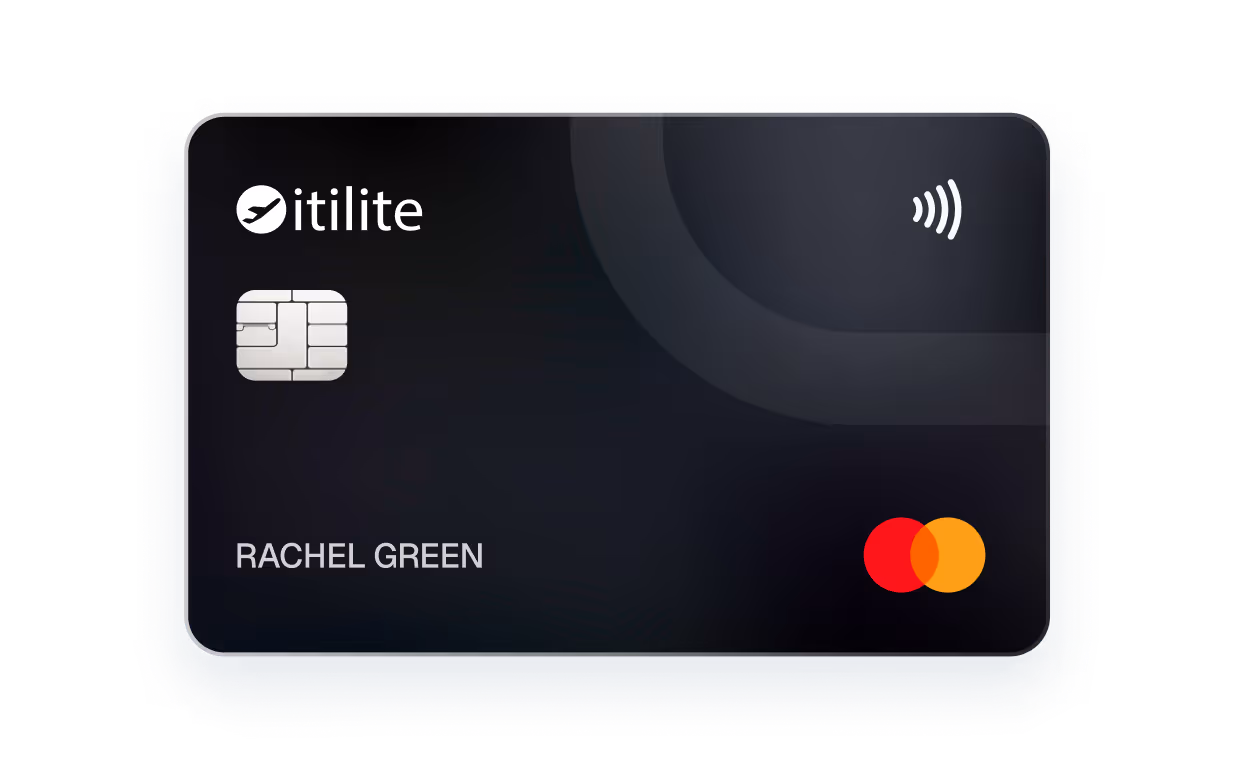 ITILITE corporate payment card with employee name for direct business spending