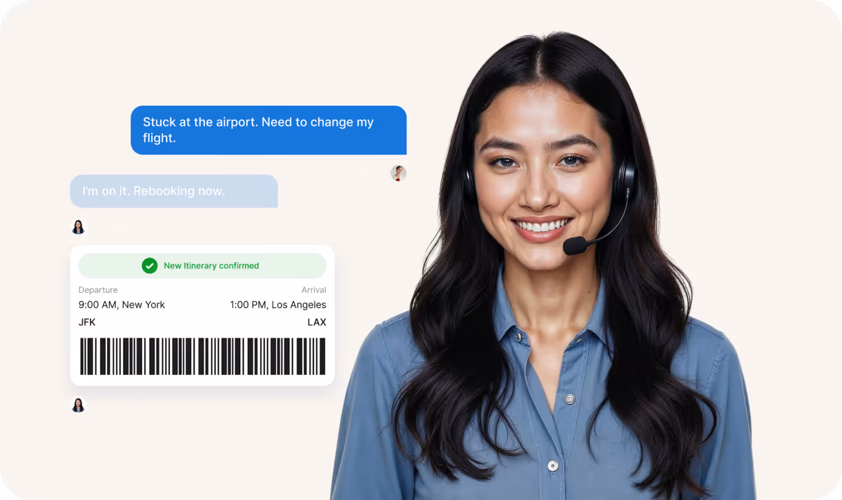 Professional woman checking smartphone with United Airlines flight details from Lagos to Berlin displayed