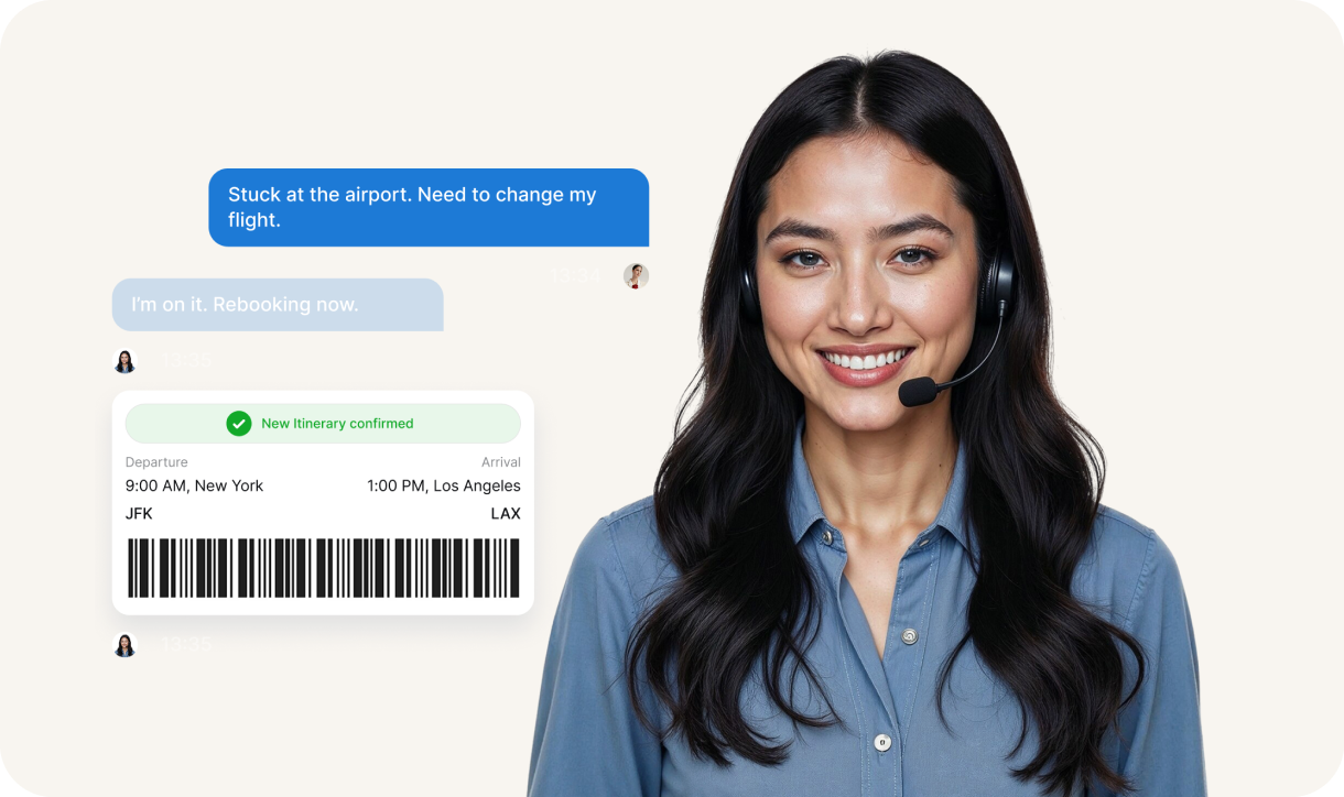 Professional woman checking smartphone with United Airlines flight details from Lagos to Berlin displayed