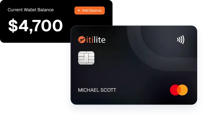 Support agent displaying ITILITE chat interface with travel emergency message and new itinerary confirmation