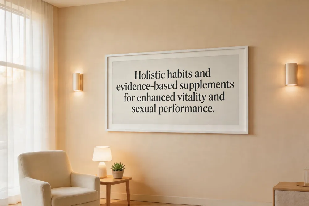 Holistic habits and evidence‑based supplements for enhanced vitality and sexual performance.