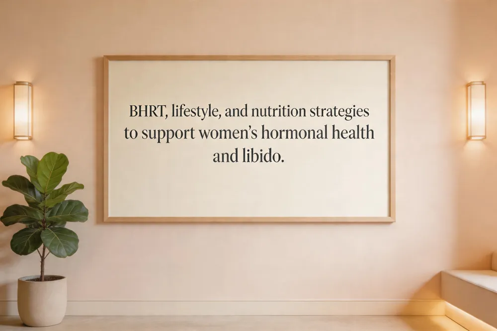 BHRT, lifestyle, and nutrition strategies to support women's hormonal health and libido.