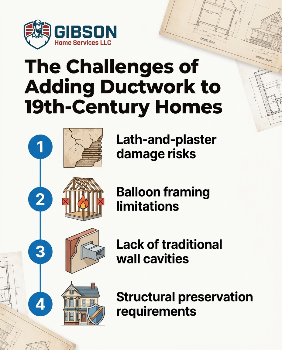 The Challenges of Adding Ductwork to 19th-Century Homes