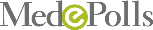 Logo of Med ePolls with the letter 'e' enclosed in a green circle.