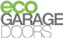 Logo with the words 'eco' in green and 'GARAGE DOORS' in gray stacked below it.