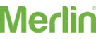 Merlin logo text in green with a registered trademark symbol.