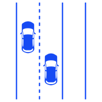 Icon showing open freight lane with available truck capacity