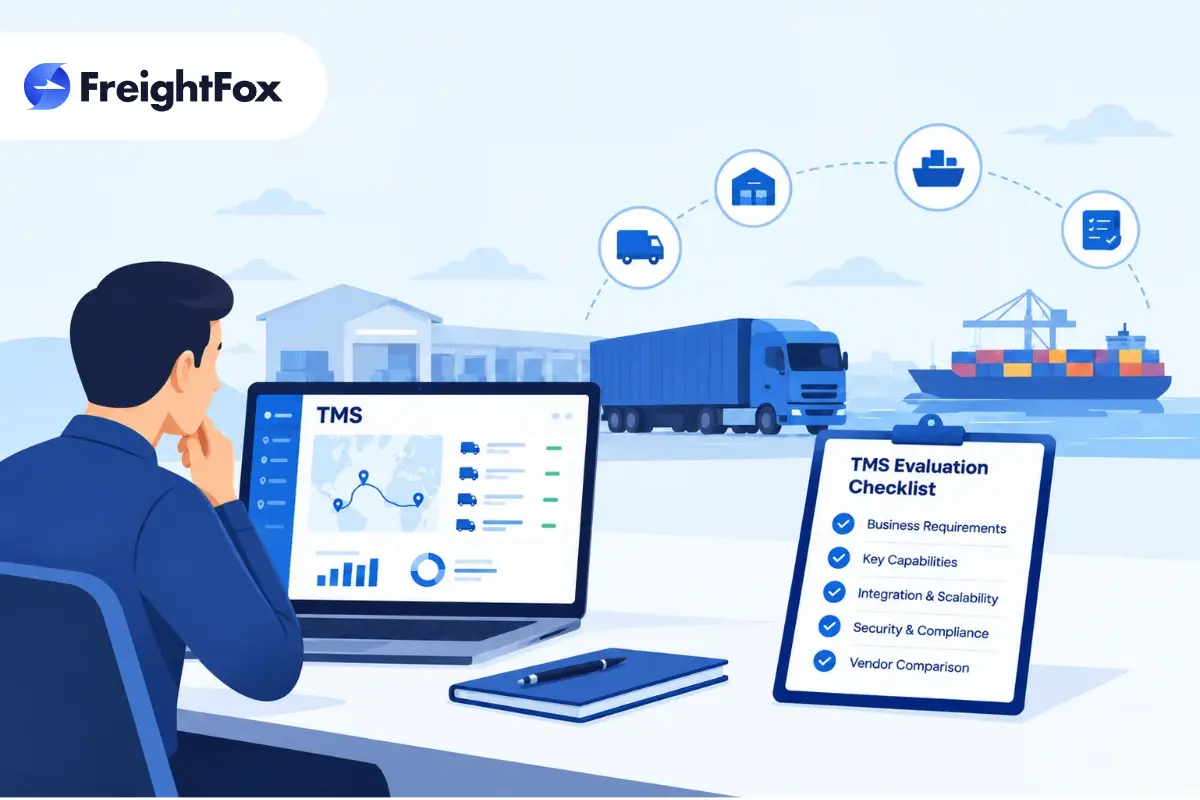 Learn how to evaluate transportation management software with a step-by-step TMS evaluation checklist covering features, integration, and ROI.