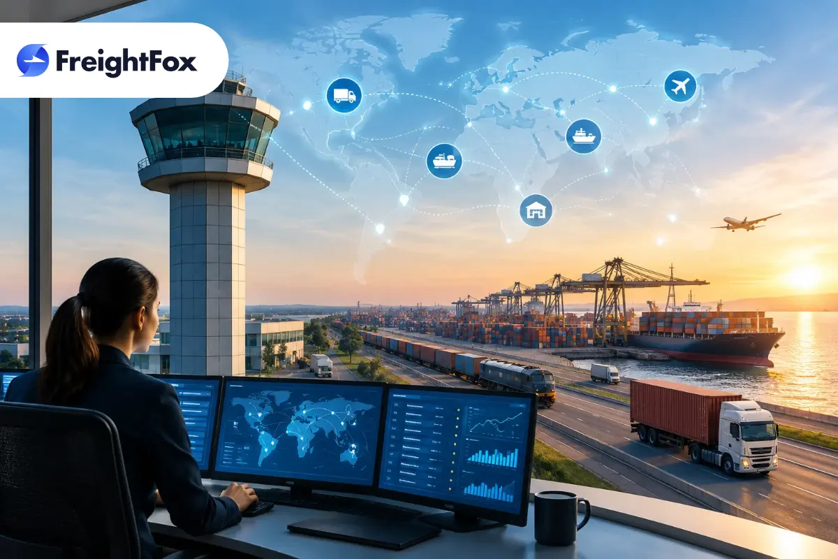 A logistics control tower shows every inbound and outbound trip on one screen and flags delays early. See how it works and how it differs from a TMS. 