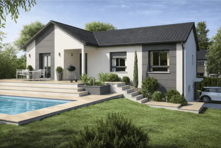 Modèle Ariane – Maison en L 99 m² avec vaste sous-sol | Lorraine