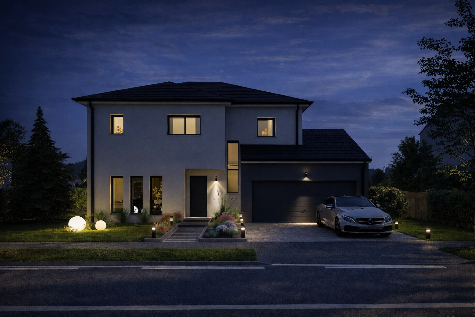 Modèle Célia — façade maison étage lumineuse Moselle (57), Maisons HCC