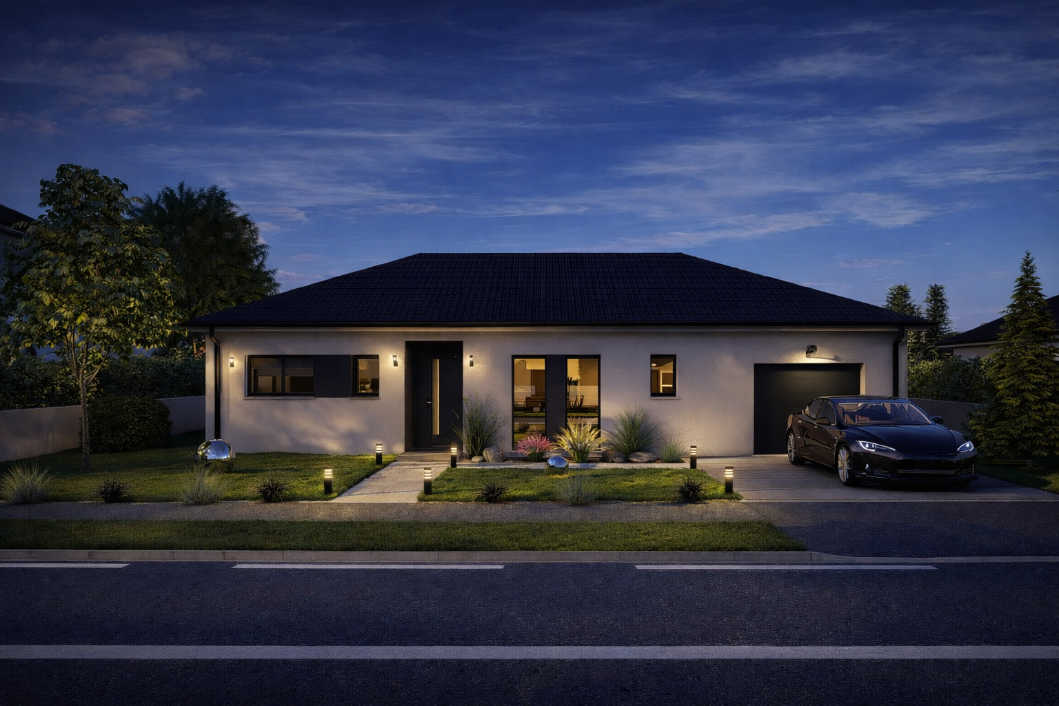 Modèle Lou — Maison plain-pied en U 113 m² orientée jardin, Maisons HCC Lorraine