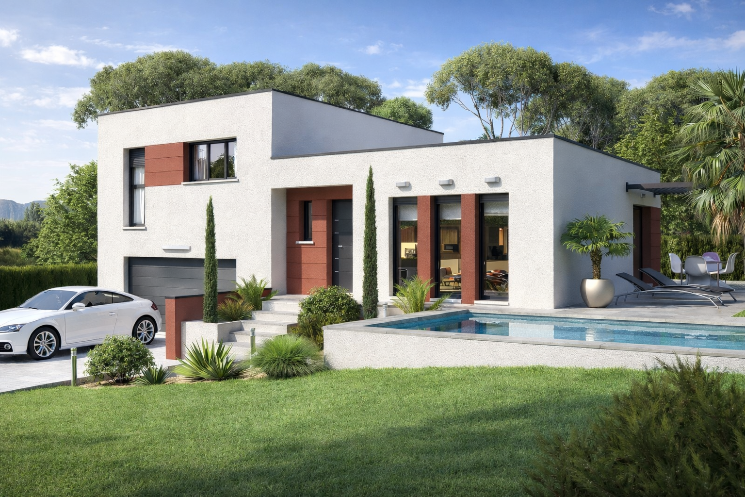 Modèle Clémence 100 — Maison demi-niveau toit plat 100 m², Maisons HCC Lorraine