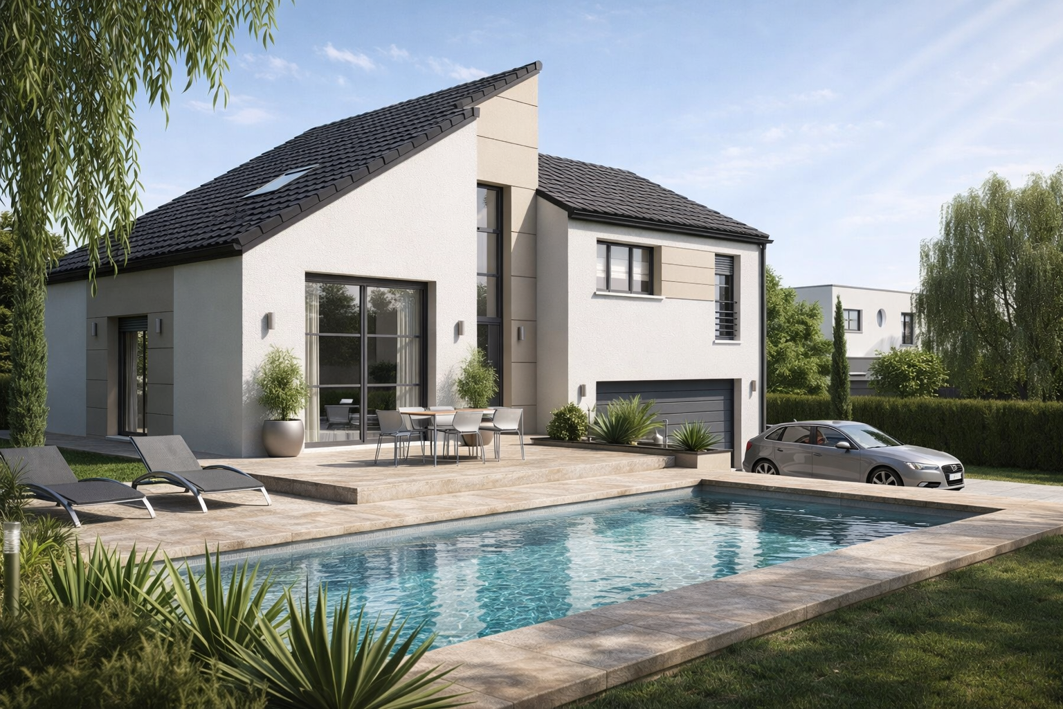 Modèle Élodie Design — Maison demi-niveau 124 m² avec sous-sol, Maisons HCC Lorraine