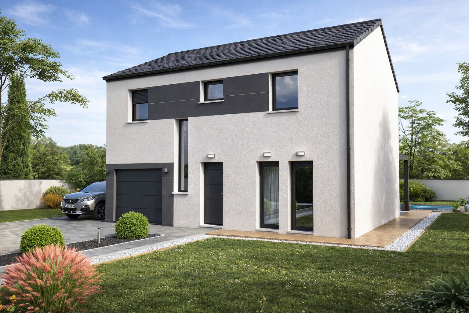 Modèle Emma - Maison à étage moderne 107 m², 4 chambres
