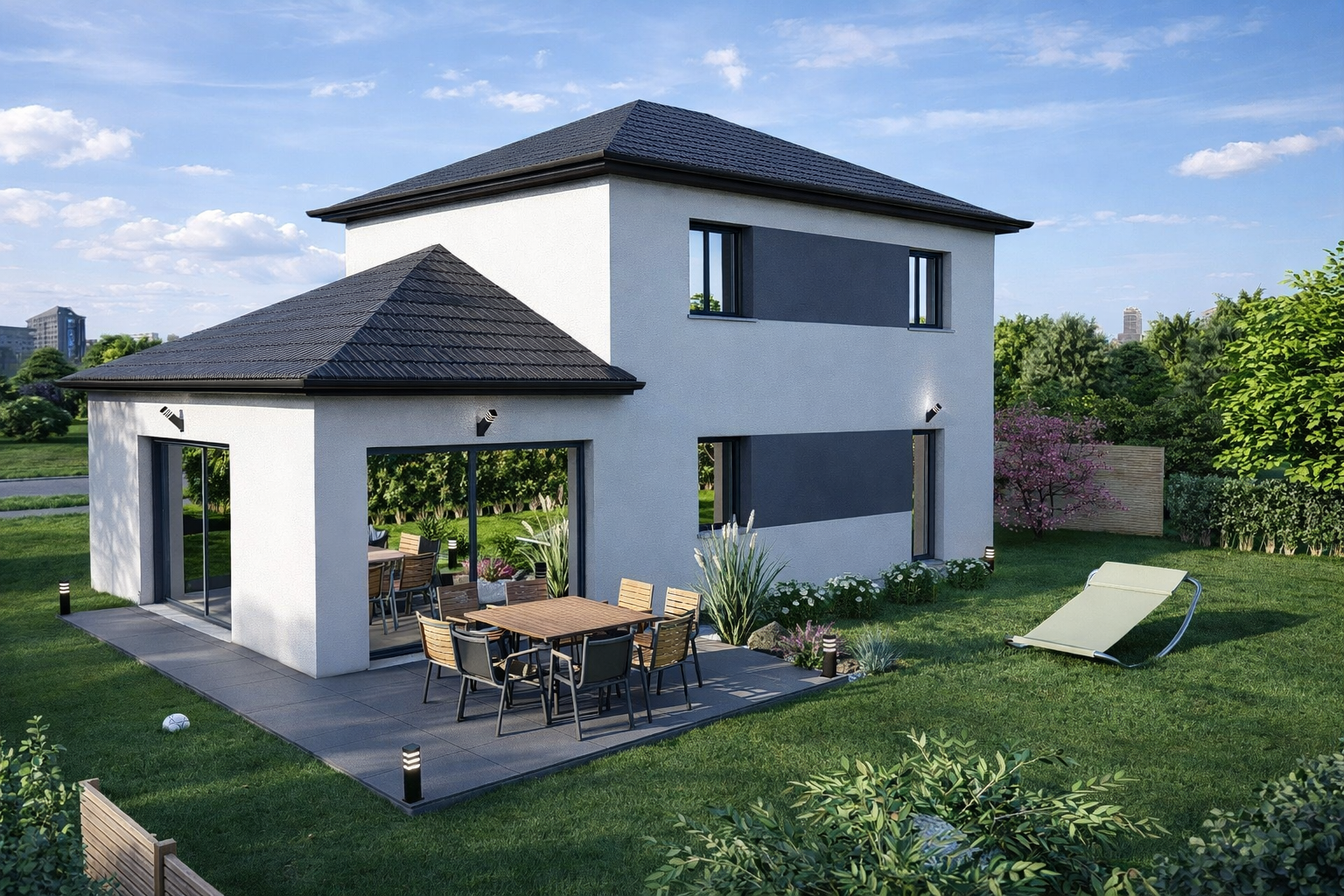Modèle Sarah — Maison moderne à étage 110 m² évolutive, Maisons HCC Lorraine