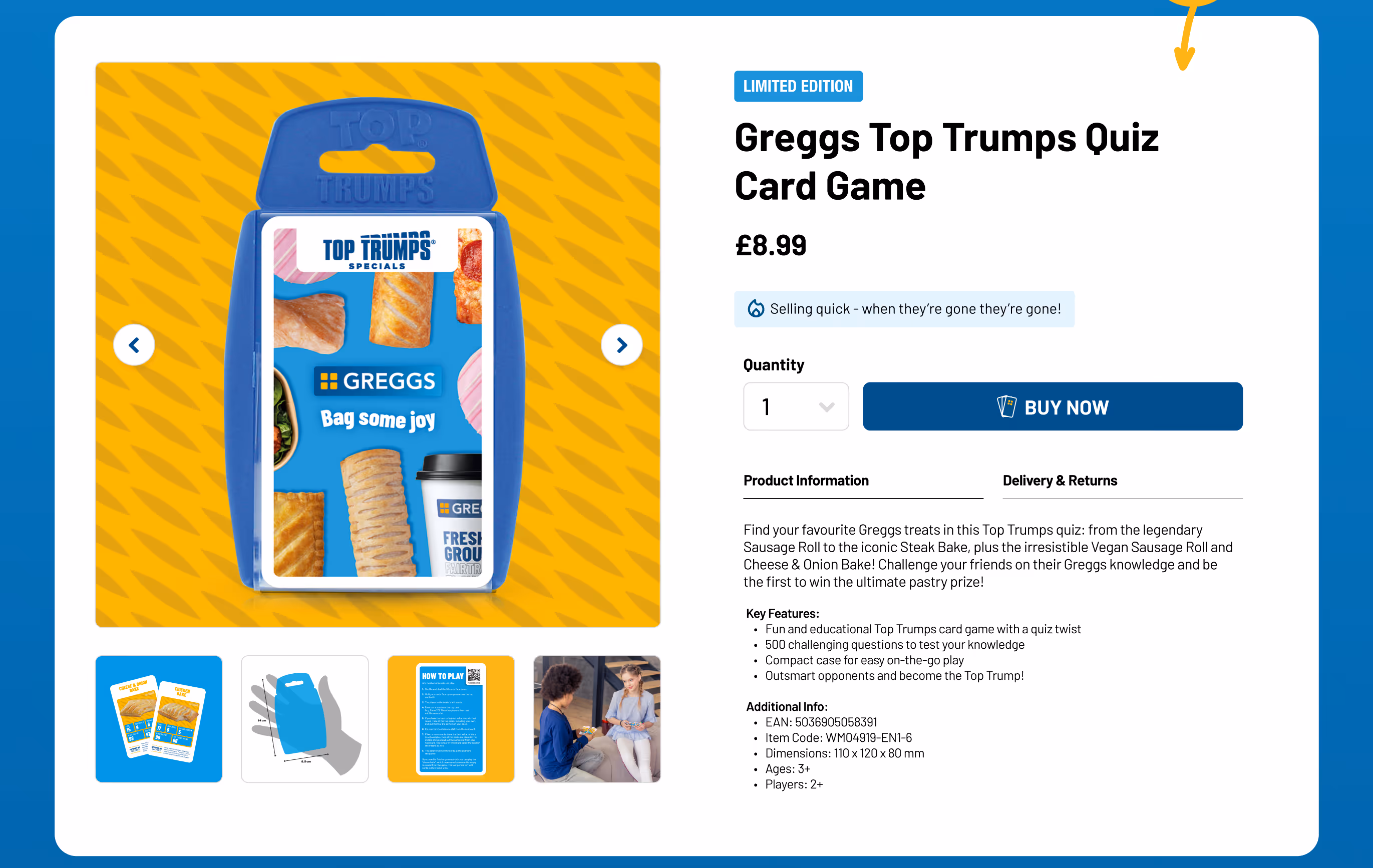 Greggs Top Trumps project image 2.