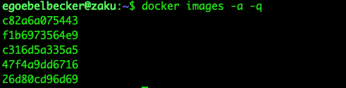 docker images -a -q