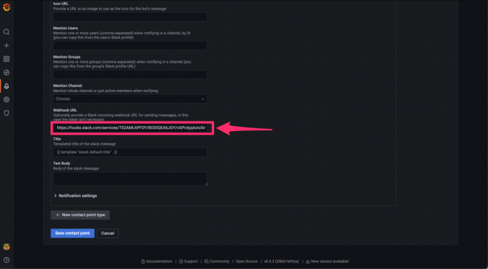 webhook url