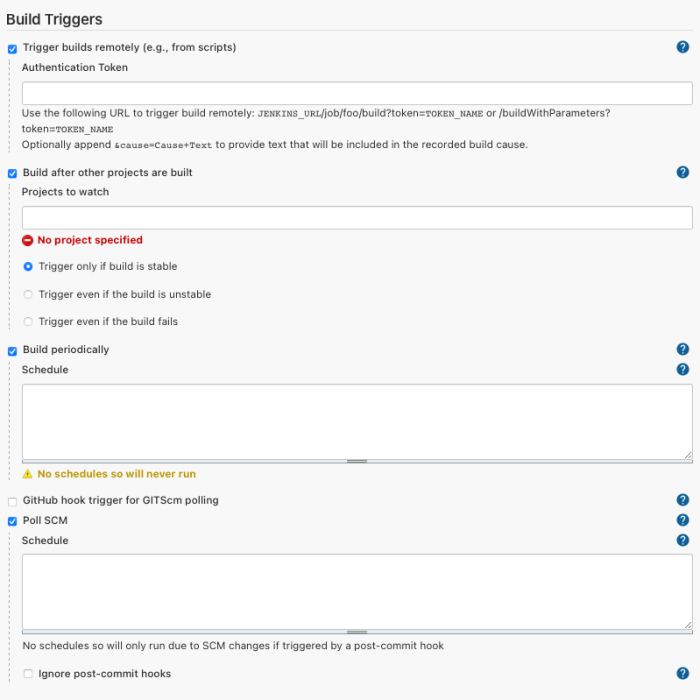 Jenkins Build Triggers