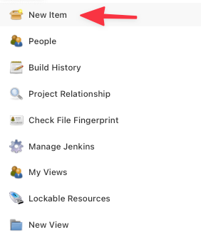 Jenkins New Item menu