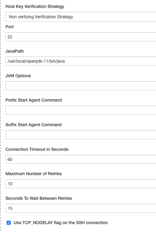 Advanced Configuration page