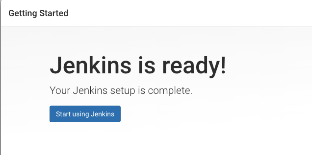 Jenkins is ready!