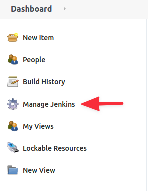 Manage Jenkins menu
