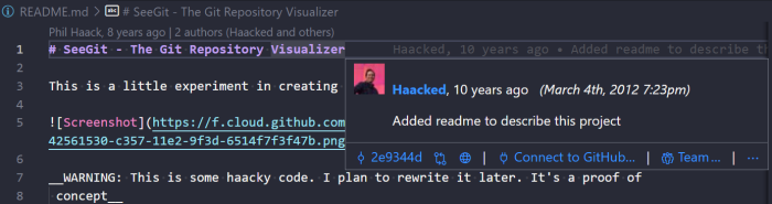 GitLens in VS Code