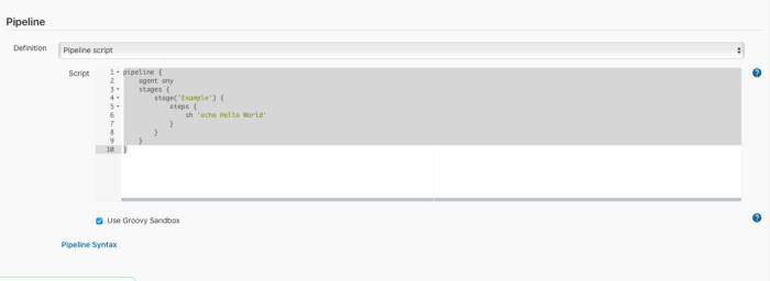 Pipeline script