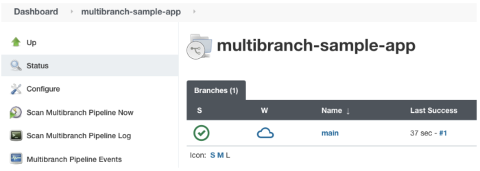 Jenkins job created - screenshot