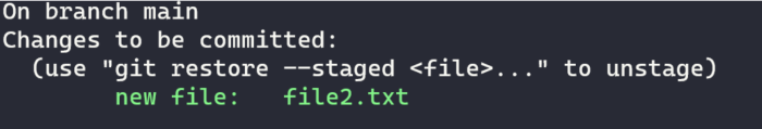 Git cherry pick - the change has been added to the stage but not yet committed