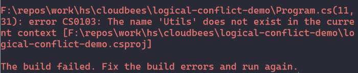 Git cherry pick - build failed