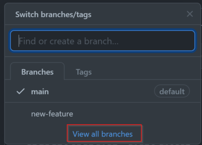 Suspended menu GitHub screenshot