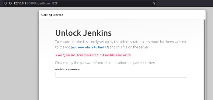 Unlock Jenkins