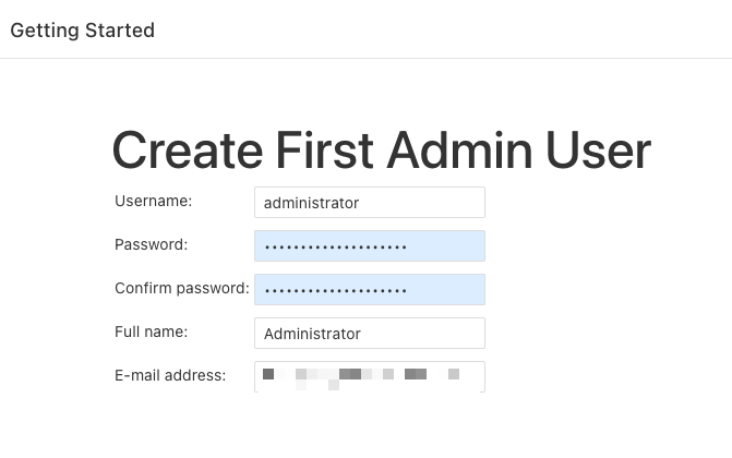 First Admin User