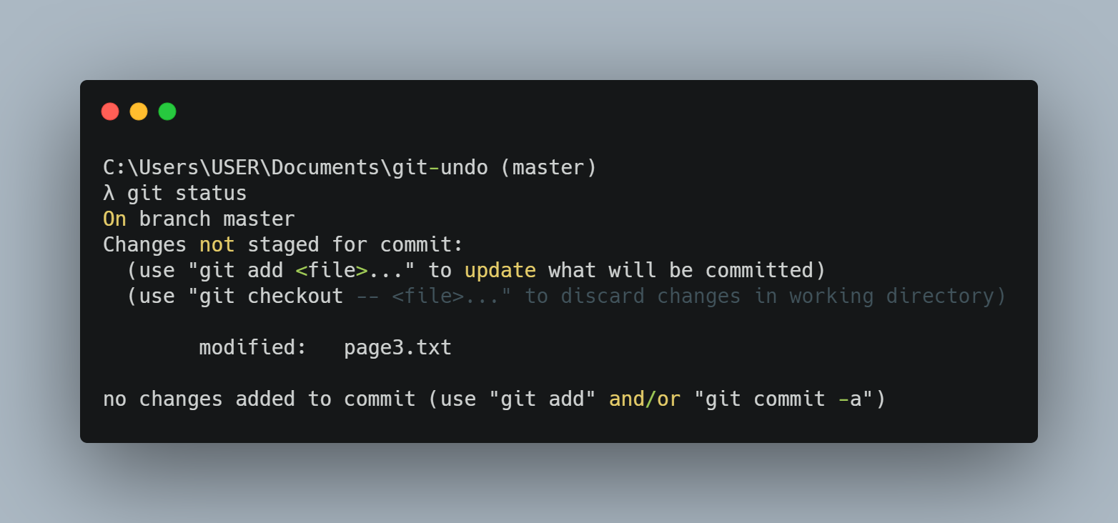 git status