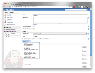 Jenkins View Job Filters Plugin Edit View