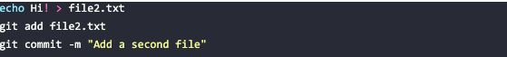 Git commit second file