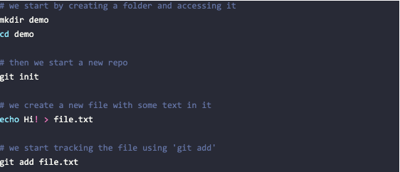 Commit a new file in Git