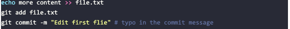 Typo in the commit message