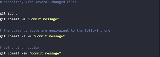 Commit all changes
