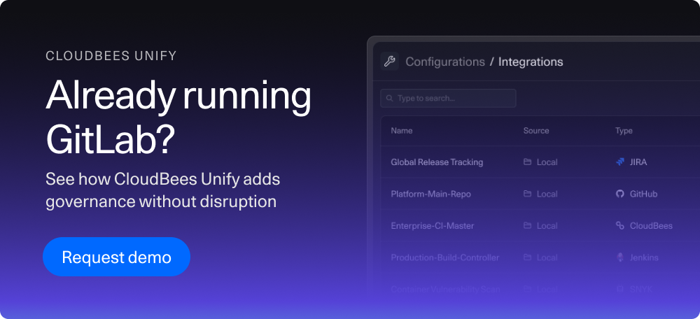 Already running GitLab? See how CloudBees Unify adds governance without disruption