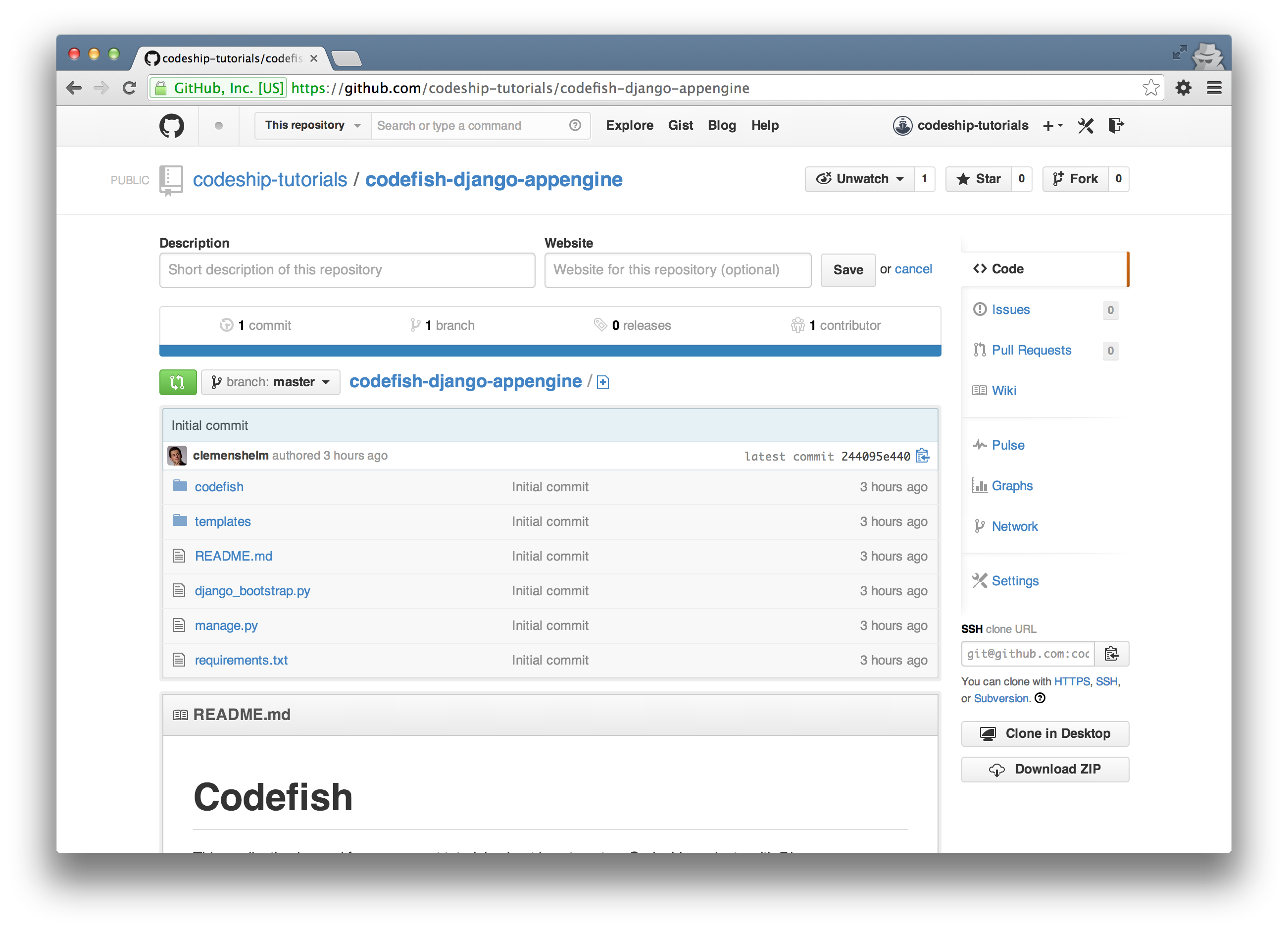 codefish-django-appengine on GitHub