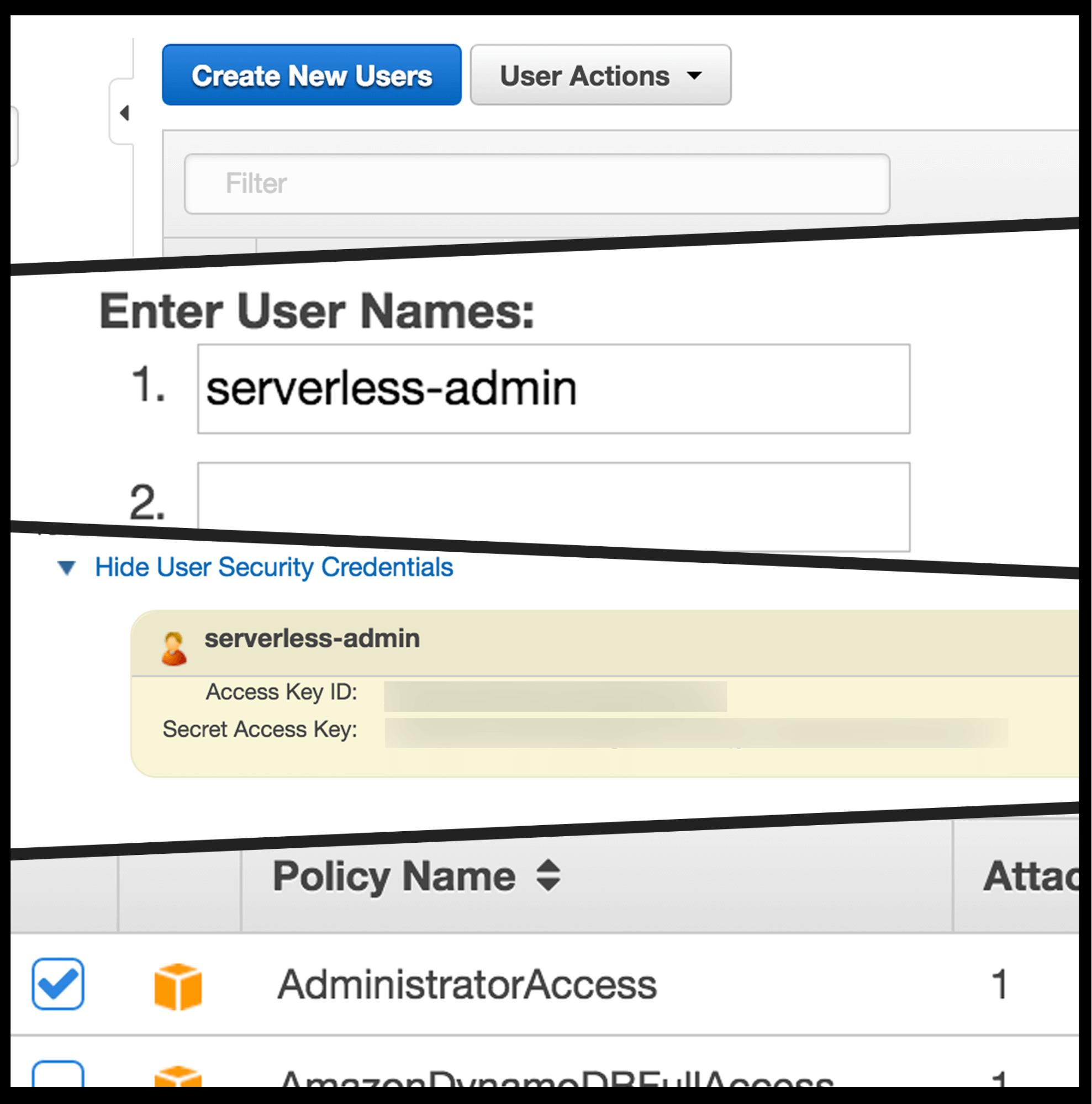 access keys to AWS account
