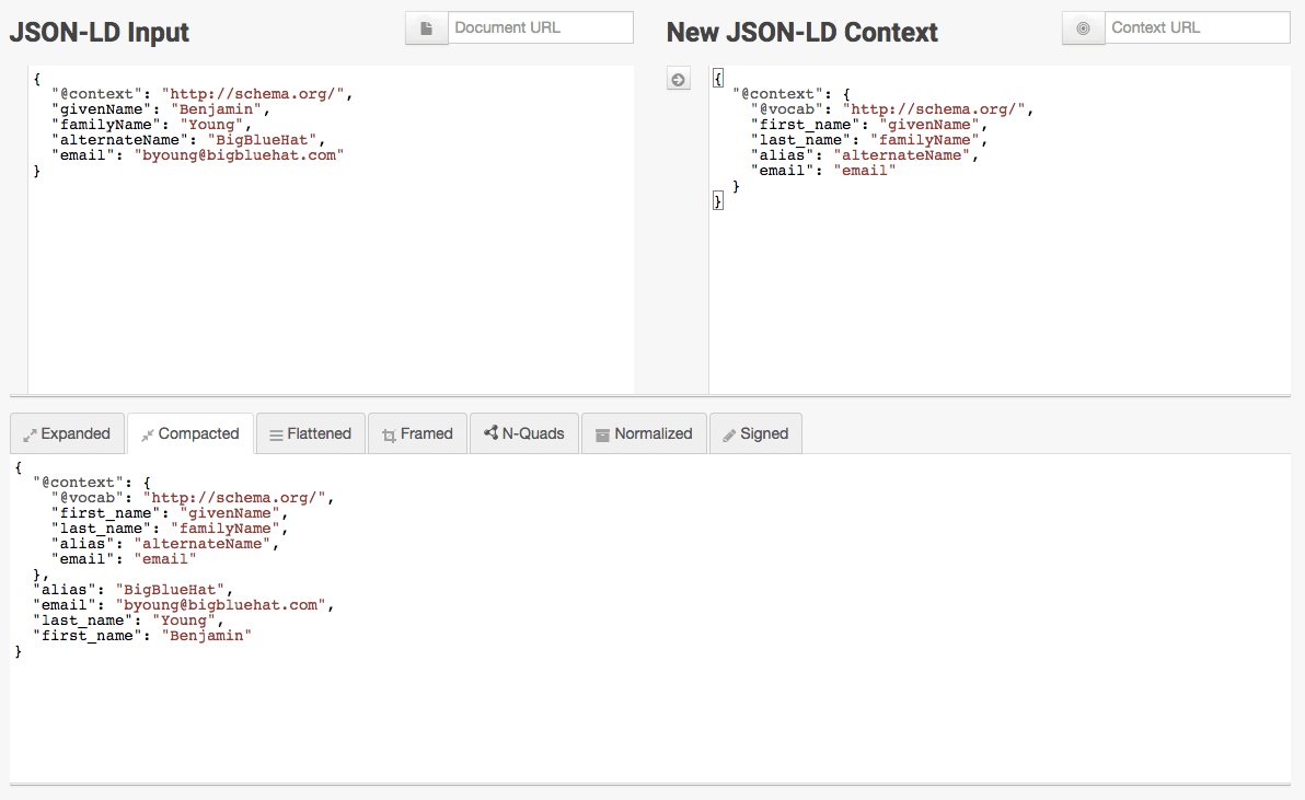 Recontextualized JSON-LD