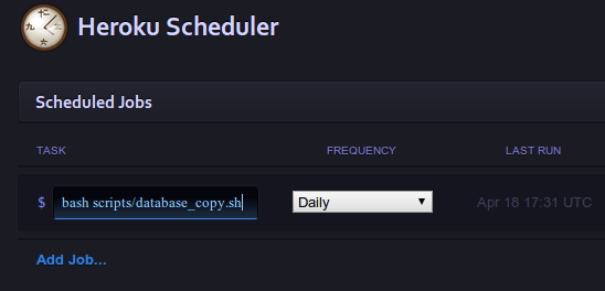 Heroku scheduler