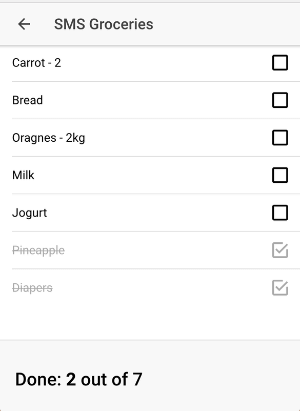 grocery store checklist