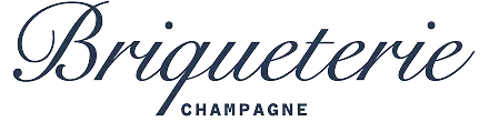 Briqueterie Champagne wordmark logo in elegant cursive and block text.
